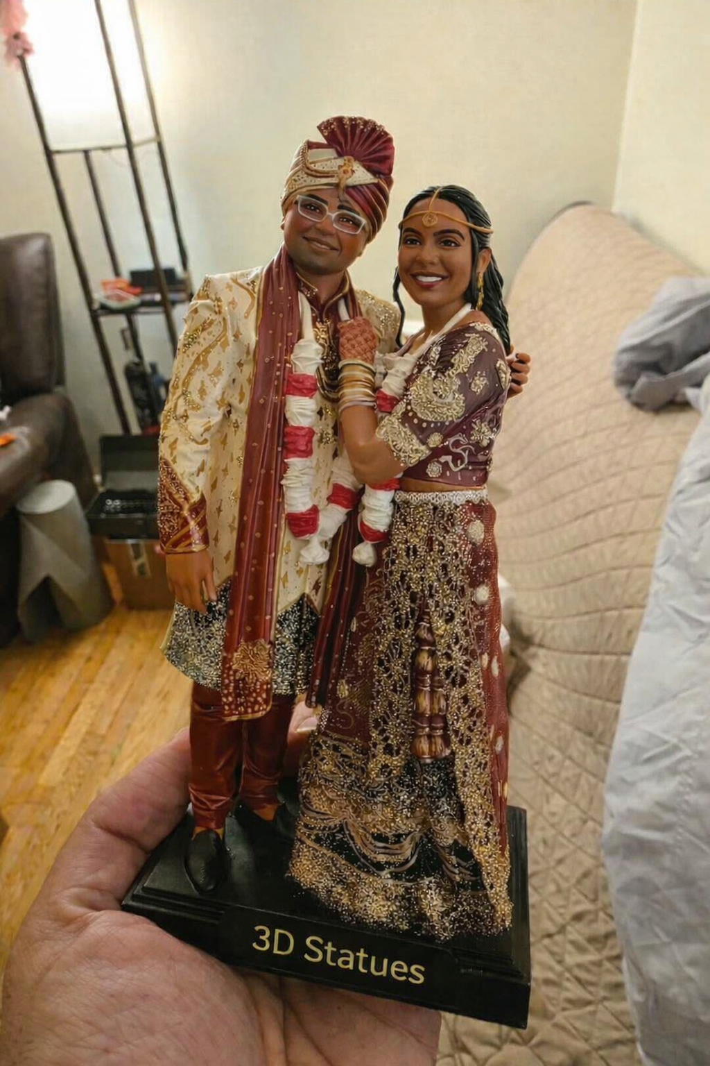 3D Couple Full Body Statue Miniature