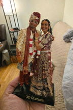 3D Couple Full Body Statue Miniature