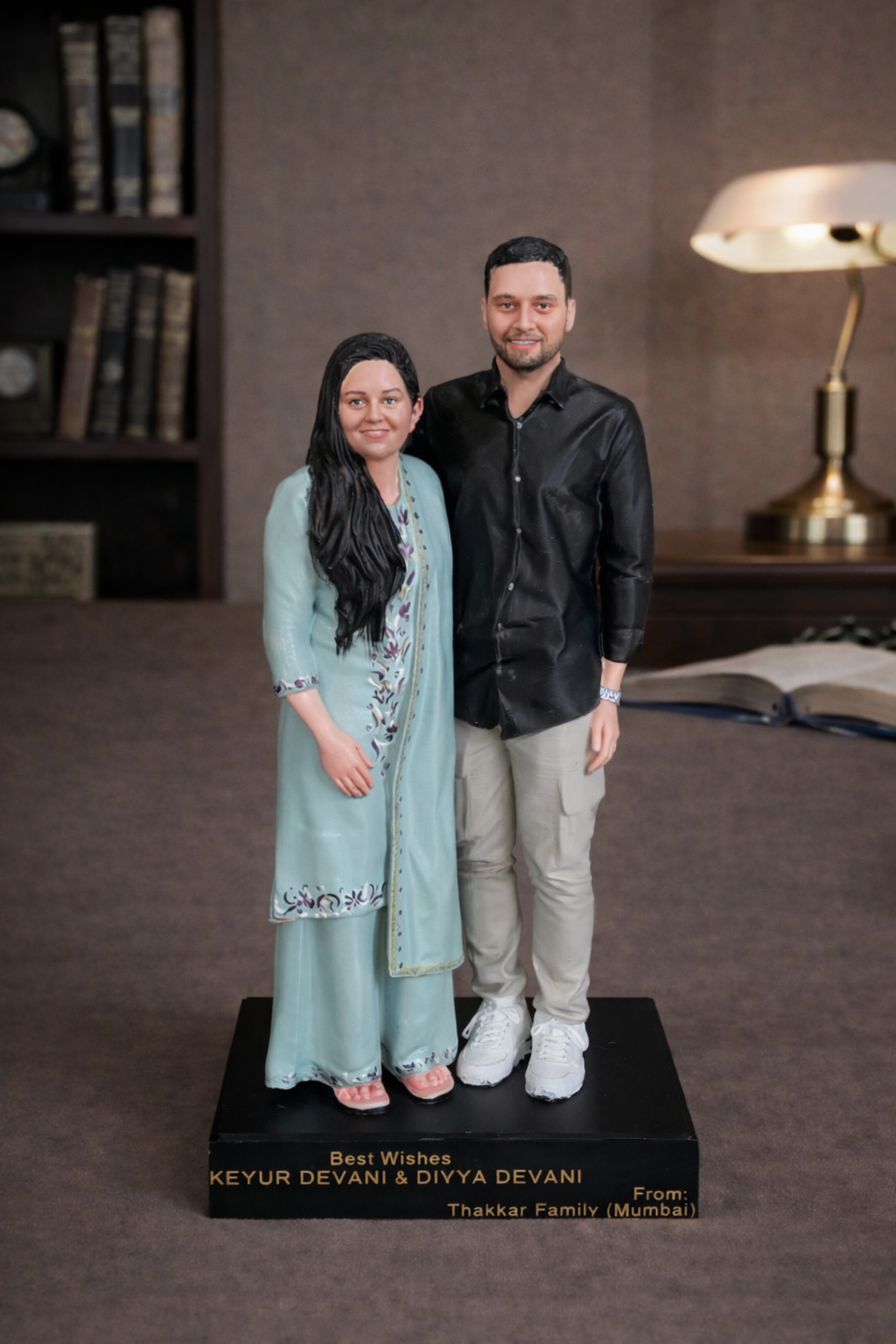 3D Couple Full Body Statue Miniature