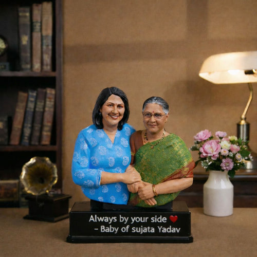 3D Couple Half Body Statue Miniature