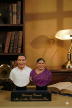 3D Couple Half Body Statue Miniature