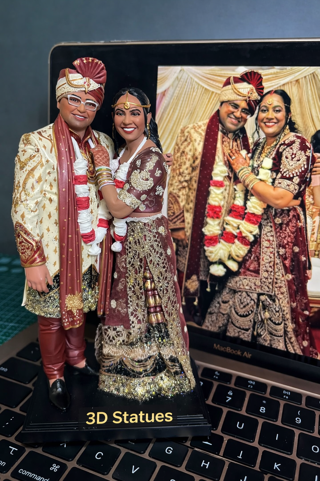 3D Couple Full Body Statue Miniature